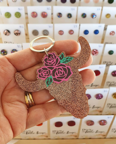 Bull Head Keyring - Down The Little Lane