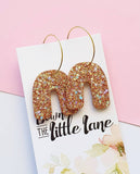 "U Turn"  in Hanging Copper Glitter! - Down The Little Lane 